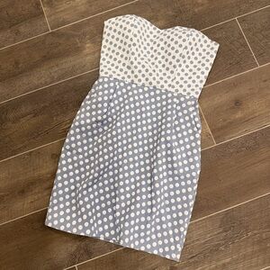 Polka Dot Strapless Dress